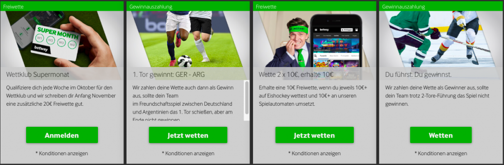 Betway Aktionen für Bestandskunden