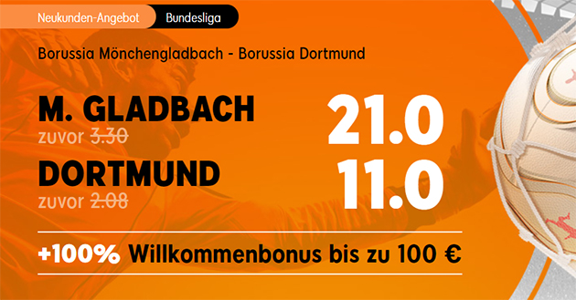 Glabach BVB Quoteboost bei 888sport Banner