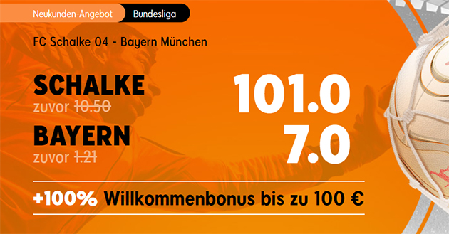 Schalke gegen Bayern Quotenboost Banner von 888sport