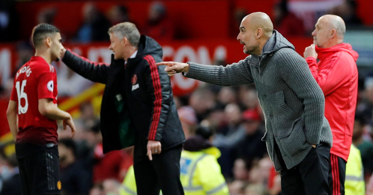 Guardiola und Solskjaer an der Seitenlinie