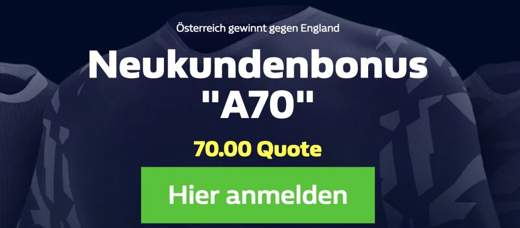 Quotenboost William Hill Oesterreich gegen England