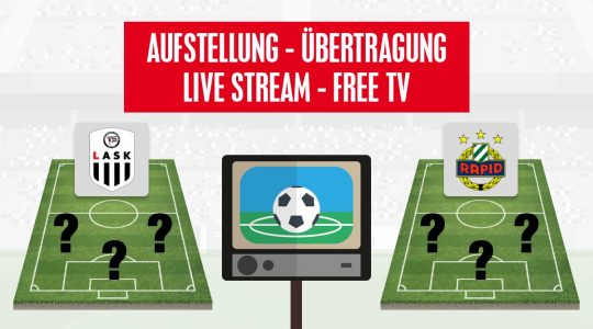 LASK - SK Rapid Wien Aufstellung