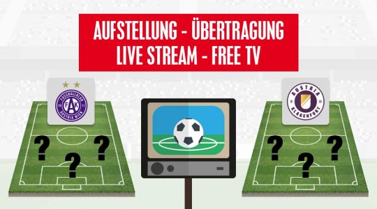 FK Austria Wien - SK Austria Klagenfurt Aufstellung