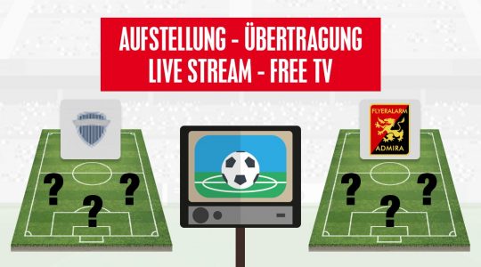 SV Ried - FC Admira Wacker Modling Aufstellung und Übertragung